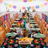3 Pieces 54 x 108 Inches Mexican Fiesta Plastic Tablecloth, Disposable Rectangle Table Covers with Floral and Serape Stripe for Cinco de Mayo, Taco