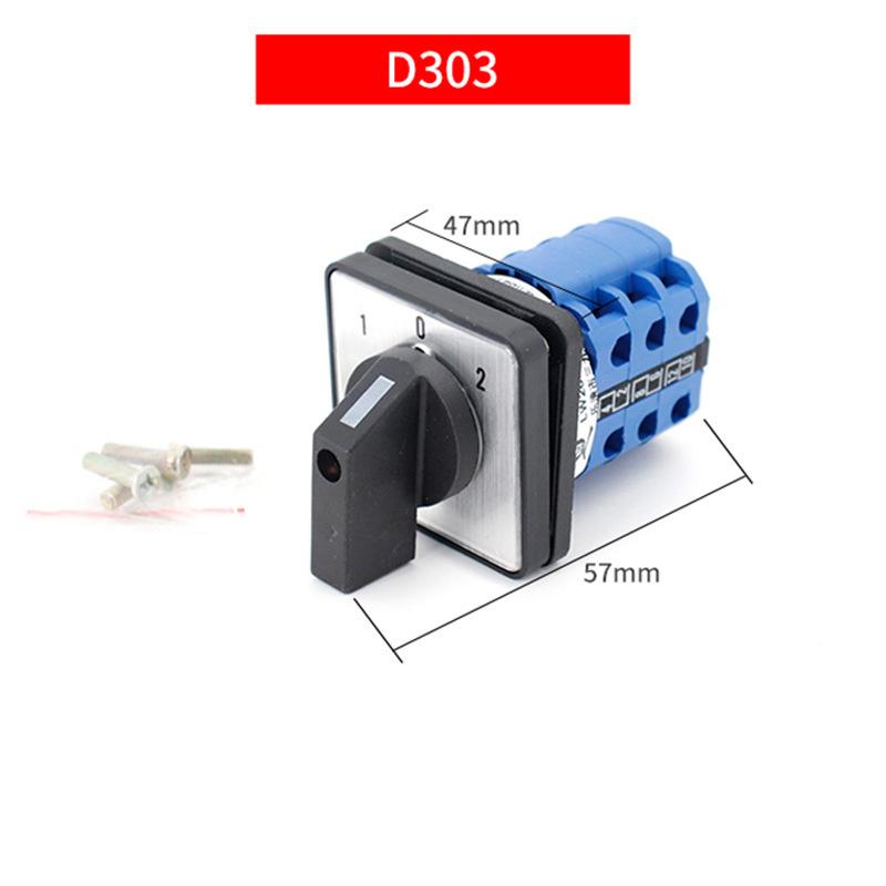 1 Set 500V 20A 3 Poles Control Rotary Changeover Cam Switch CNC 3 Position 3 Knots Universal Changeover Switch