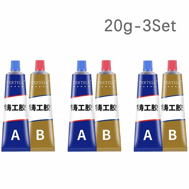 1-10Set Metal Repair Glue Quick-drying Casting Glue Industrial Repair Agent AB Glue Heat Resistance Cold Weld Adhesive