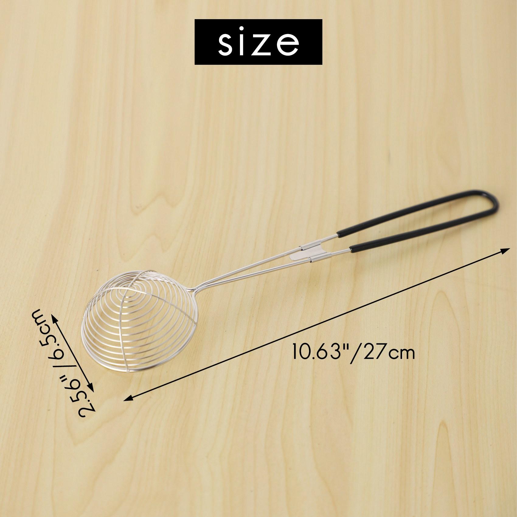 A84E-Hot Pot Strainer Scoops Stainless Steel Hot Pot Strainer Spoons Mesh Skimmer Spoon Asian Strainer Ladle With Handle