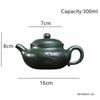 Chinese Yixing Handmade Purple Clay Teapot Hand-carved Plum Blossom Pattern Tea Pot Raw Ore Green Mud Kettle Zisha Tea Set 300ml