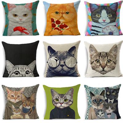 Animal Cushion Pillowcase Modern Cat Office Pillowcase Cartoon Personality Pillowcase