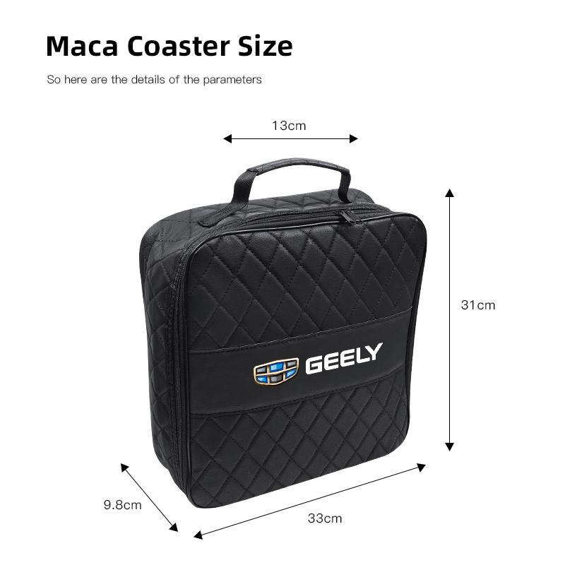 Car Storage Bag Leather Organizer Case For Geely Coolray Geometry C GX3 Emgrand EC7 Car Rechargeable Gun Storage Box Accessories
