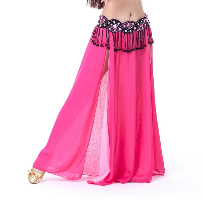 Women Belly Dance Costume Chiffon Skirt Slik Skirt Dress