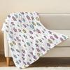Flannel Fleece Blanket - High Density Soft Plush, Vibrant Butterfly Star Moon Pattern, Warm Cozy, Ideal for Home Decor, Halloween & Christmas