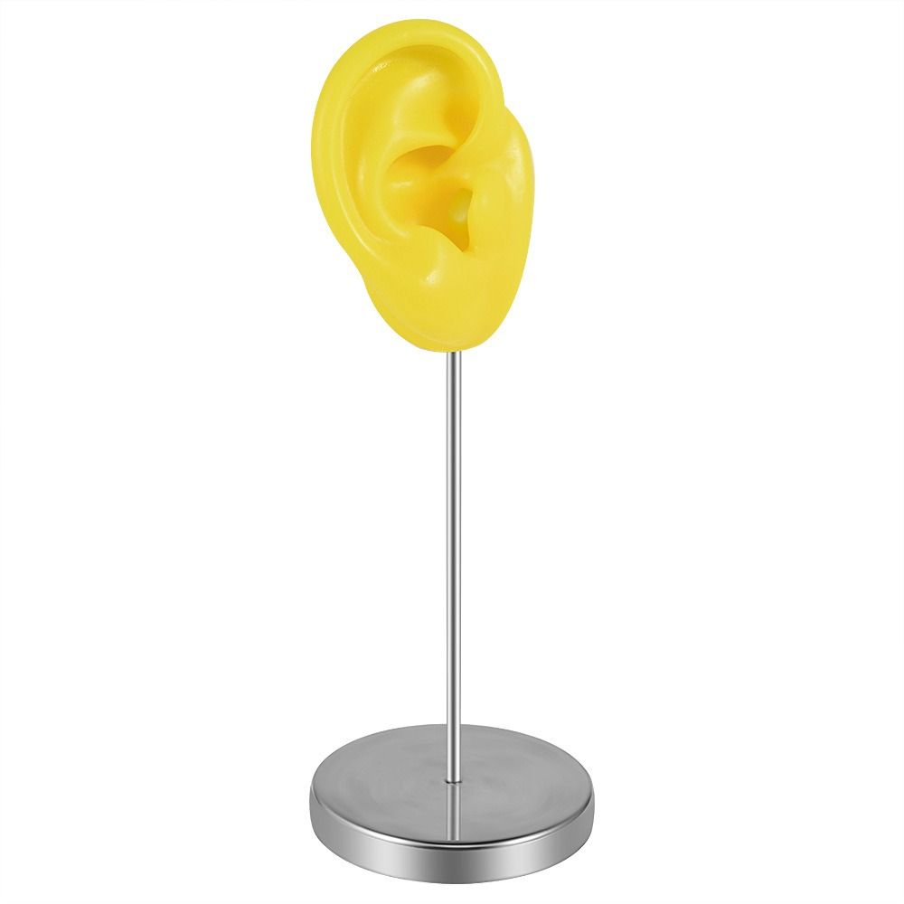 Zinc Zinc Alloy Stand Silicone Ear Model Piercable Earrings Display Stand Human Ear Model Rack  Girls Women