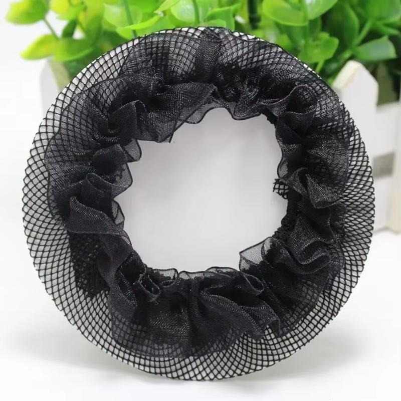 Schöne Duttabdeckung Snood Damen Haarnetz Ballett Tanz Eislaufen Häkeln Fanchon Strass Styling Kopfschmuck Zubehör