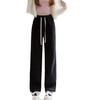 Amazon Exclusive Ribbed Available In a Variety of and Solid Elastic Cropped Length Black [PAGASUS] Brand Women's Corduroy-Like Wide-Leg Pants,