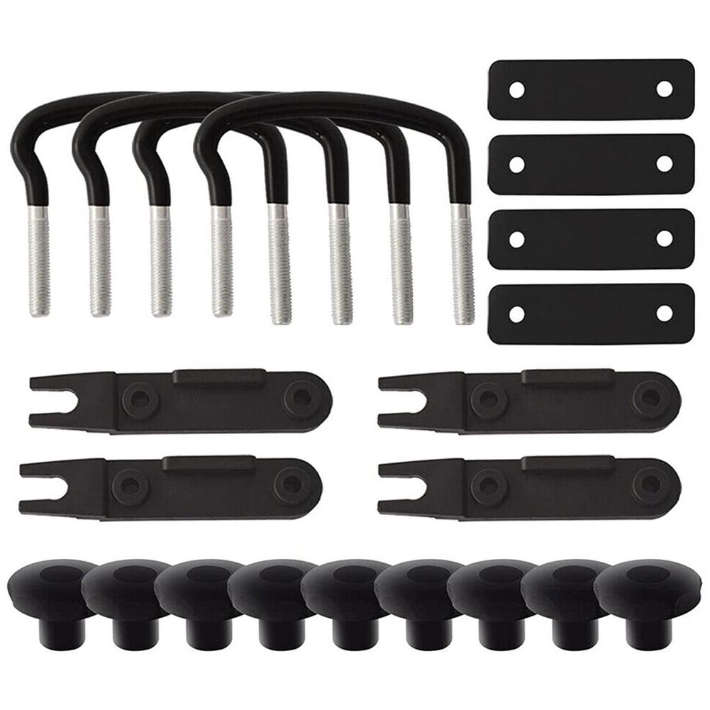 Cutie universală de acoperiș din oțel inoxidabil șuruburi în U Cleme Accesorii de montare Dispozitiv de fixare cu cataramă în U pentru suporturi de bagaje cu grosimea de până la 40 mm