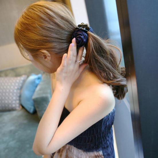 Hair Clip Roes Flower Shape Sturdy Elegant Rose Flower Hair Claws for Gift