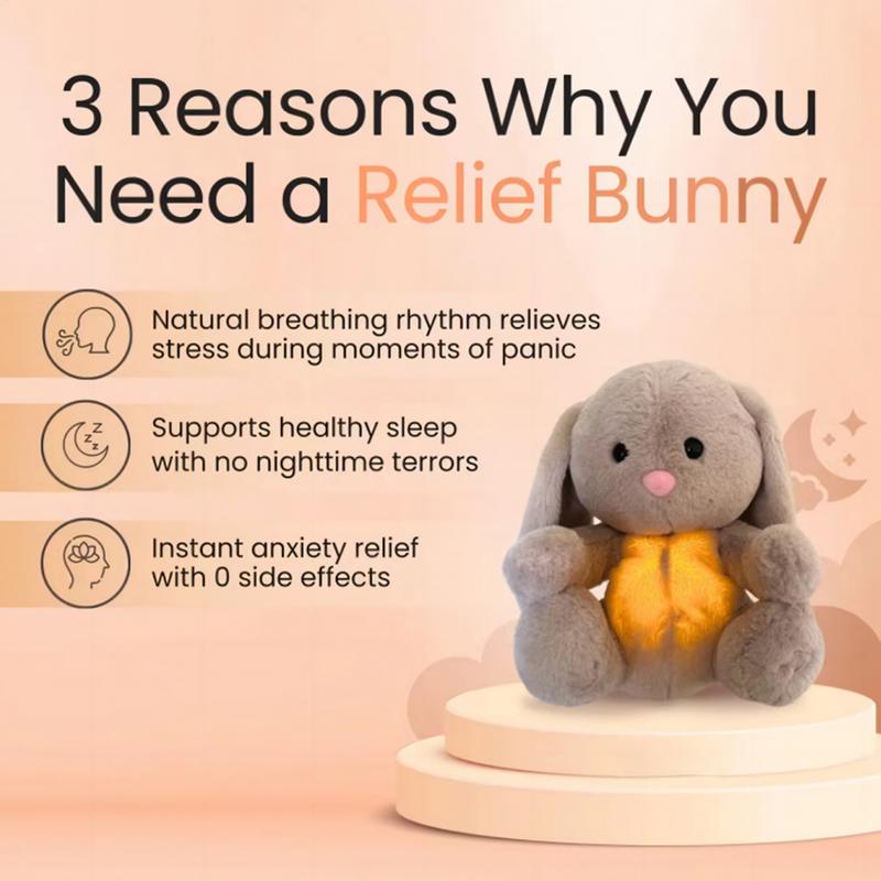 Musical Plush Toy Breathing Plush Stuffed Doll Singing Plush Toys with 3 Gear Adjustment for Bedside Desktop Kid's Room