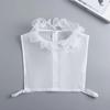 Girls Hollow Out Lace Shirt Detachable Fake Collar Shirt Lapel Blouse Top Adjustable Women Clothes Ladies False Collar Decor