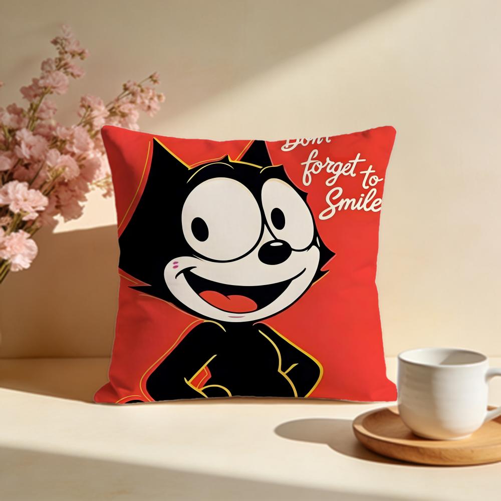 Trendy FFelix the Catiable Cushion Cover Stylish Washable Pillow Cover Ideal for Couch Bedroom Car Decoration
