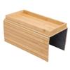 Wood Color Couch Cup Holder 45.7*31.5cm Portable Tray Table Armrest Storage Tray  for Remote