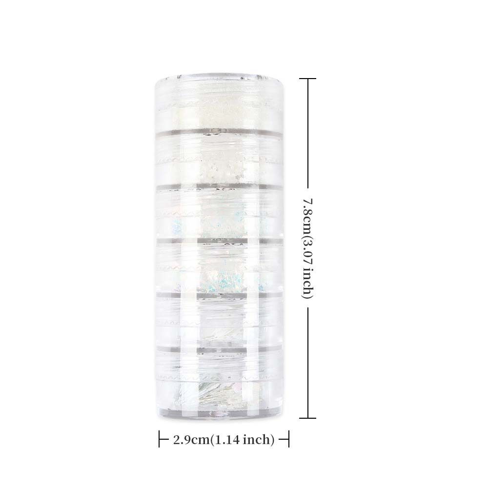 6Pcs/set Xmas Nail Accessories Christmas Nail Sequins Christmas Nail Woolen Powder  Party