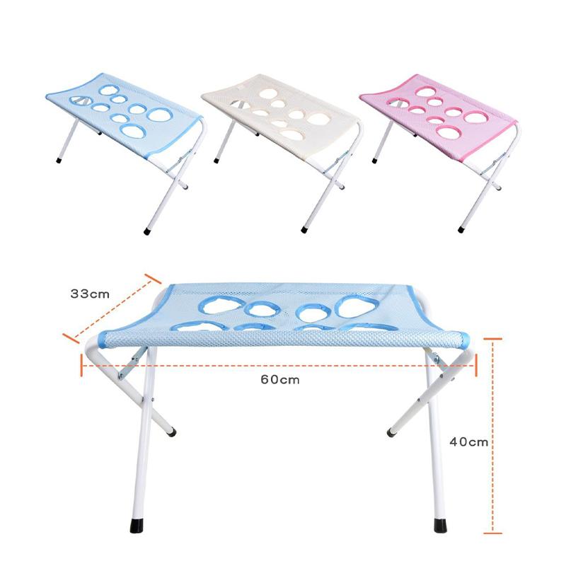 Pet Grooming Rack Pet Bath Stand Mesh Bathing Station Foldable Metal Structure With Surface & Strap For Pet Washing Maintenance