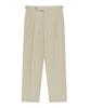 BELLIEF Essential Linen Cotton Twill Adjust 2-Pleated Relaxed Chino (Beige)