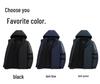 Men's Hooded Cotton Jacket - Windproof, Thickened, Three Stripes, Plus Velvet, Large Size Outerwear for 2025 Autumn/Winter.