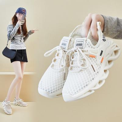 Sommer Neue Flyknit Schuhe Koreanische Edition Sport Damen Mesh Atmungsaktiv Freizeitschuhe Flach Laufen