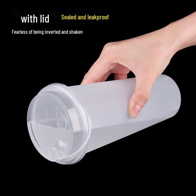 Miaojiayi 700ml Disposable Transparent Cups with Lids