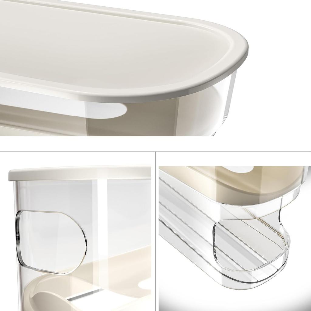 Auto Rolling Fridge Egg Container Space Saving Eggs Dispenser for Refrigerator Storager Automatic Scrolling Egg Rack Holder for Kitchen