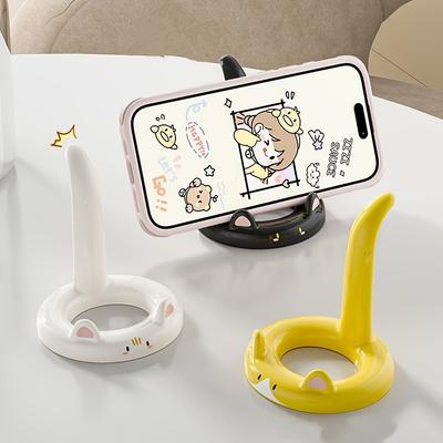 1 Stück Süßer Cartoon-Katzen-Handyhalter Kreativer Mini-Schreibtischständer Dekoration