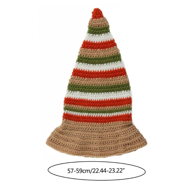 Skin-friendly Knit Witch Hats Handmade for Halloween Diy Hair Accessories Crafts Halloween Carnival Party Supplies