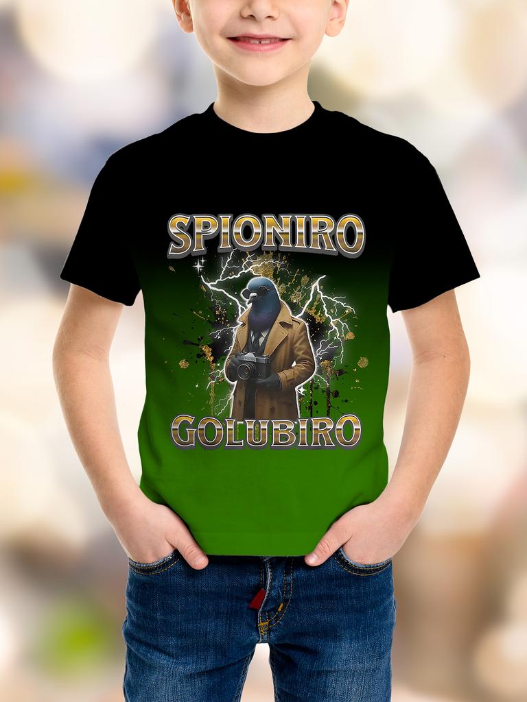 Fashion Game Pixel Birthday Party 3D Print Kids T-Shirt Humor Funny Boys Novelty Gift Short Sleeve Te