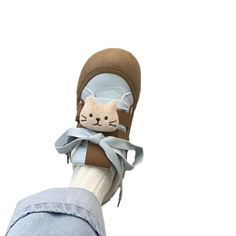 Dopamine Guochao niche original ugly cute KT small fish big head shoes women's new autumn platform puffs