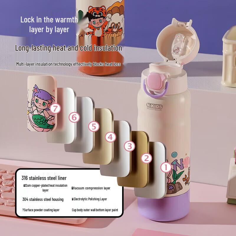 BEDDYBEAR Little Mermaid Divided Insulated Bottle 530ml