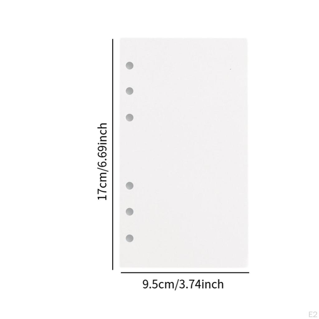 40 Blatt A6 Planer Binder Notizpapier Nachfüllseiten Loseblatt Herausnehmbar zur Organisation Tagebuch