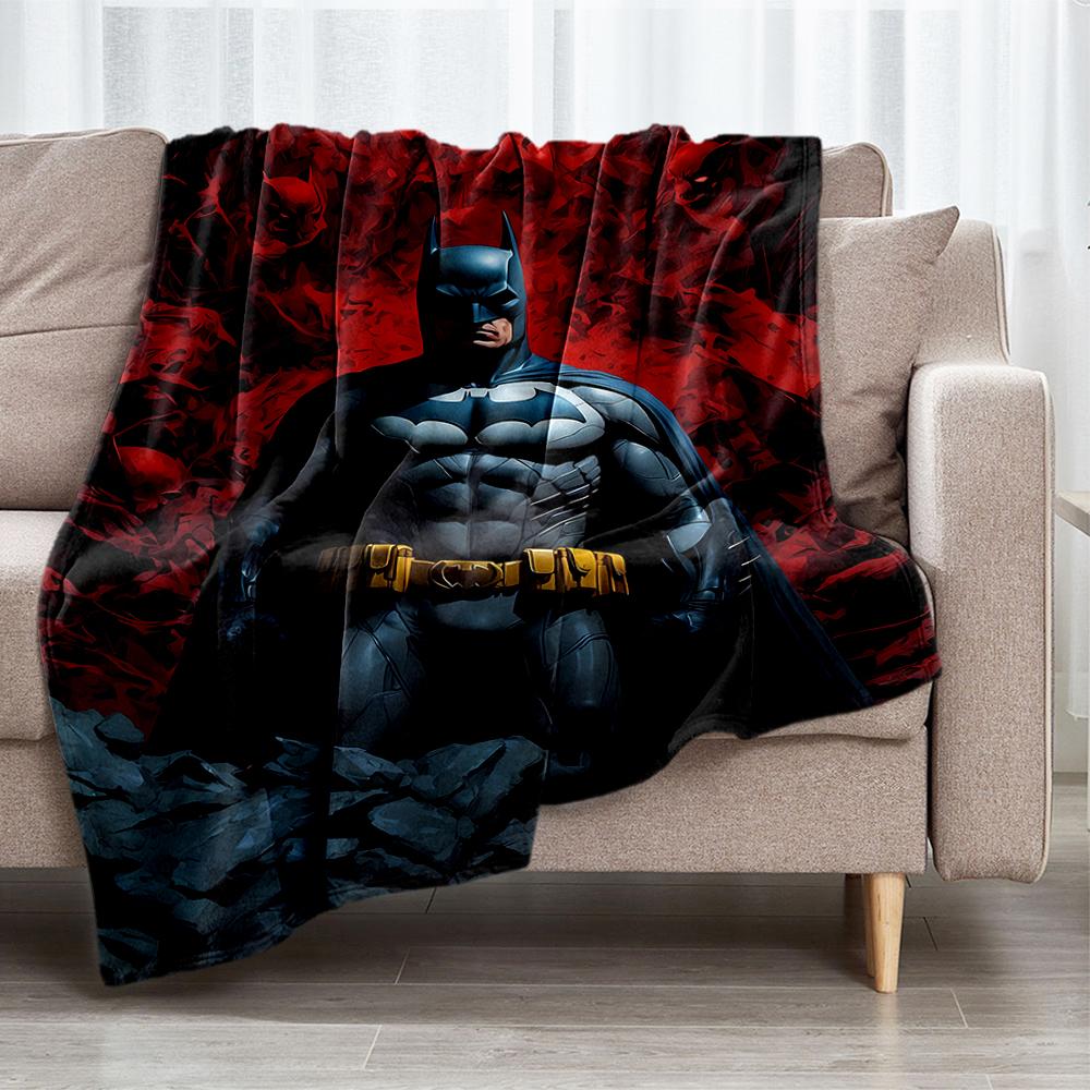 Batman Theme Printed Blanket - Perfect for Couch, Bed, Travel & Outdoor Use | Machine Washable, Cozy & Durable.