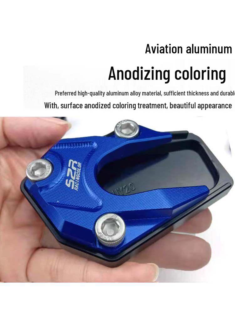 Enlarged Widened Side Stand Pad for Suzuki UY125T Motorcycle 'Little Dolphin' Modification
