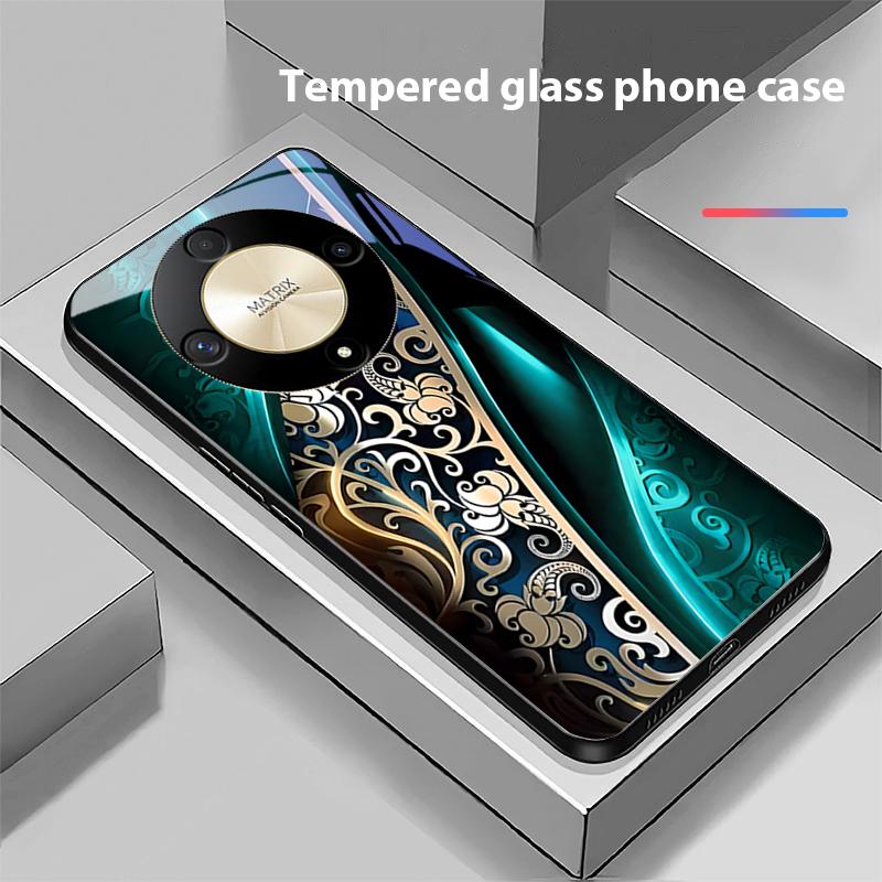 Jinmai Red Purple For Honor Magic 6 50 70 90 Lite X7b 200 Pro Nova 10 Nova 5T X6 P30 Pura 70 Ultra Tempered Glass Phone Case