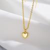 Glossy Heart-shaped Necklace Women's Niche High-end Design Sense Light Luxury Collarbone Chain Love Pendant