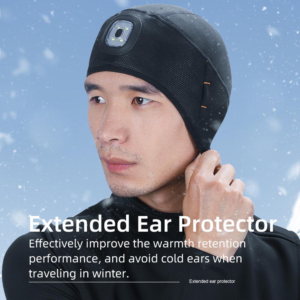 Warm High Elasticity Hat with Light Outdoor Night Run Cap with Detachable Light Fishing Cycling Washable Hat