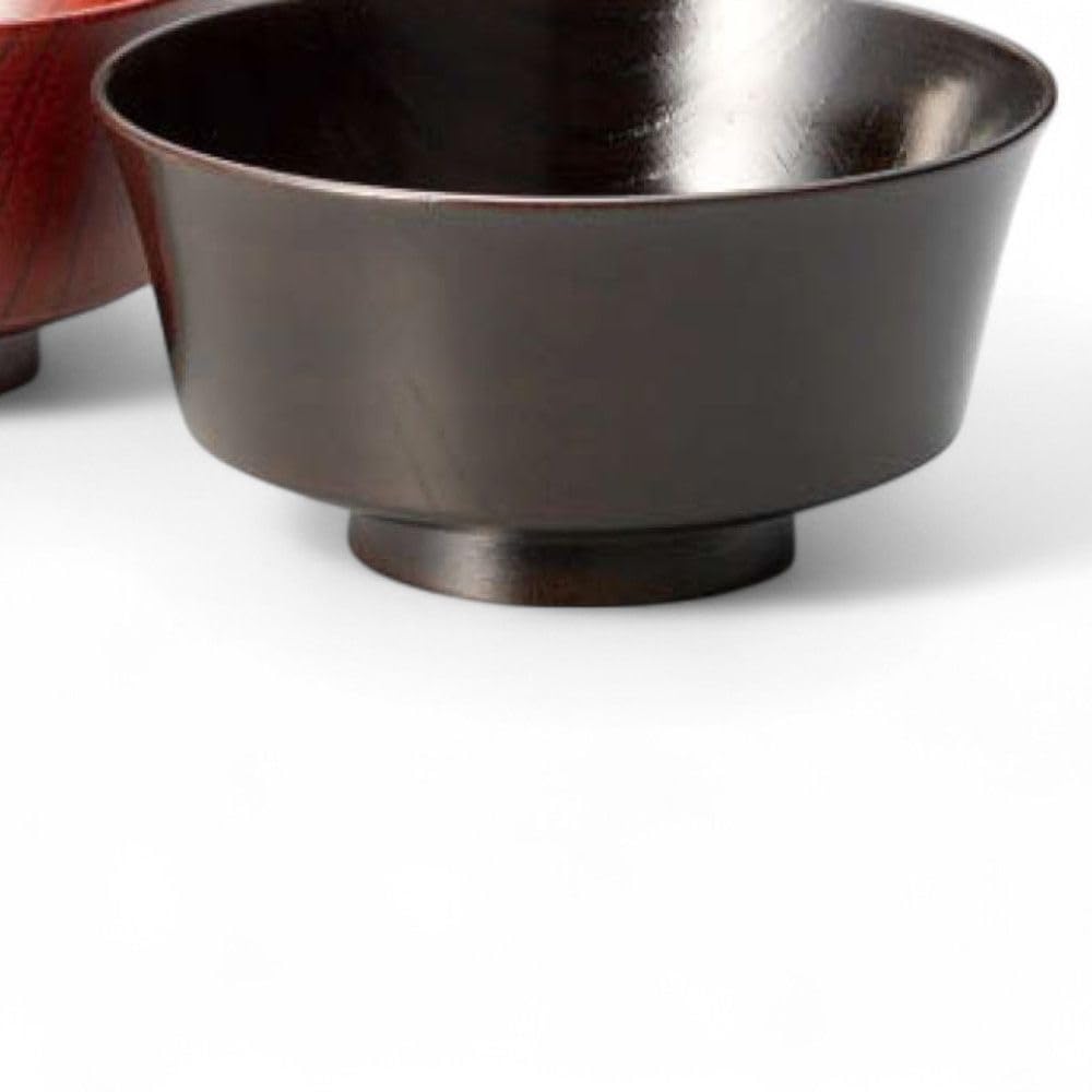 Set mit 2 Lackwaren Schalen, Hergestellt in Japan J-kitchens, Holz, Handbemalt, PID-528787,