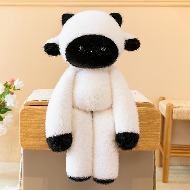 60cm Cartoon Leuke Lange Arm Wasbeer Pluche Pop Panda Bruine Beer Varken Kat Schaap Dier Knuffel Huis Decoratie Troosten Cadeau Voor Meisje about 60cm