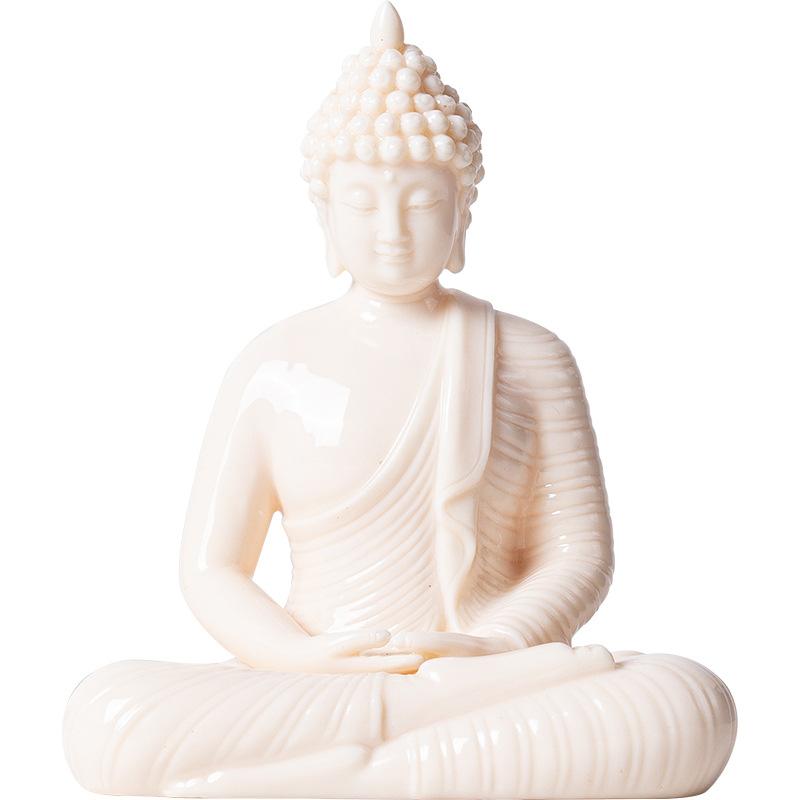 Sakyamuni Buddha Statue Figure, Tathagata Buddha Figure, Ceramic Lamp, Circle for Living Room, Incense Porch, Home Decor