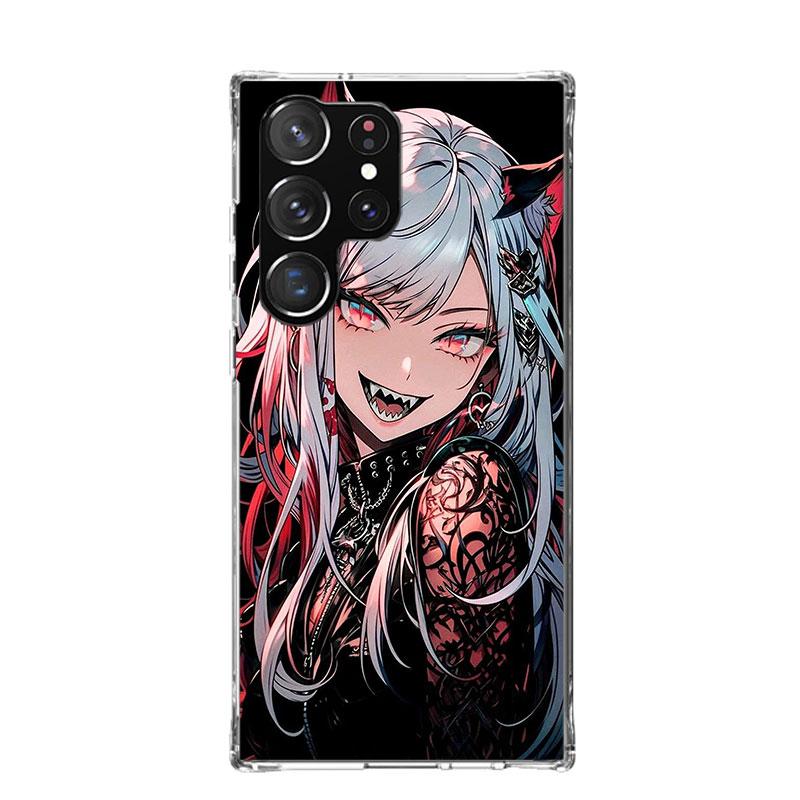 

Cartoon Cool Demon Girl Phone Case For Samsung Galaxy S26 S25 Edge S24 S23 FE S22 Ultra S21 Plus S20 + Fundas Cover Coque Galaxy Samsung S21 Plus
