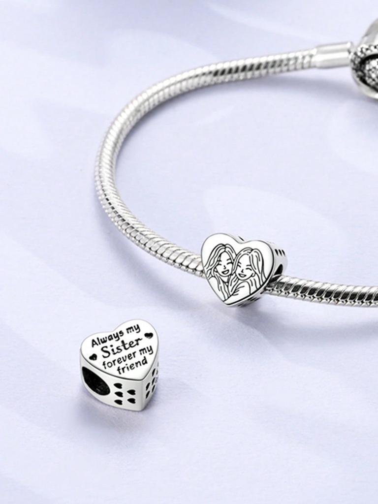 Charm Bead Charms Plata copper Colors HeartShaped Bow Perfume Bottle Bead Charms Pendant for Authentic Bracelets for Women Do It Yourself Jewellery L