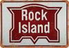 Metal Tin Sign For Rock Island Railroad Vintage Wall Decor Home Decor