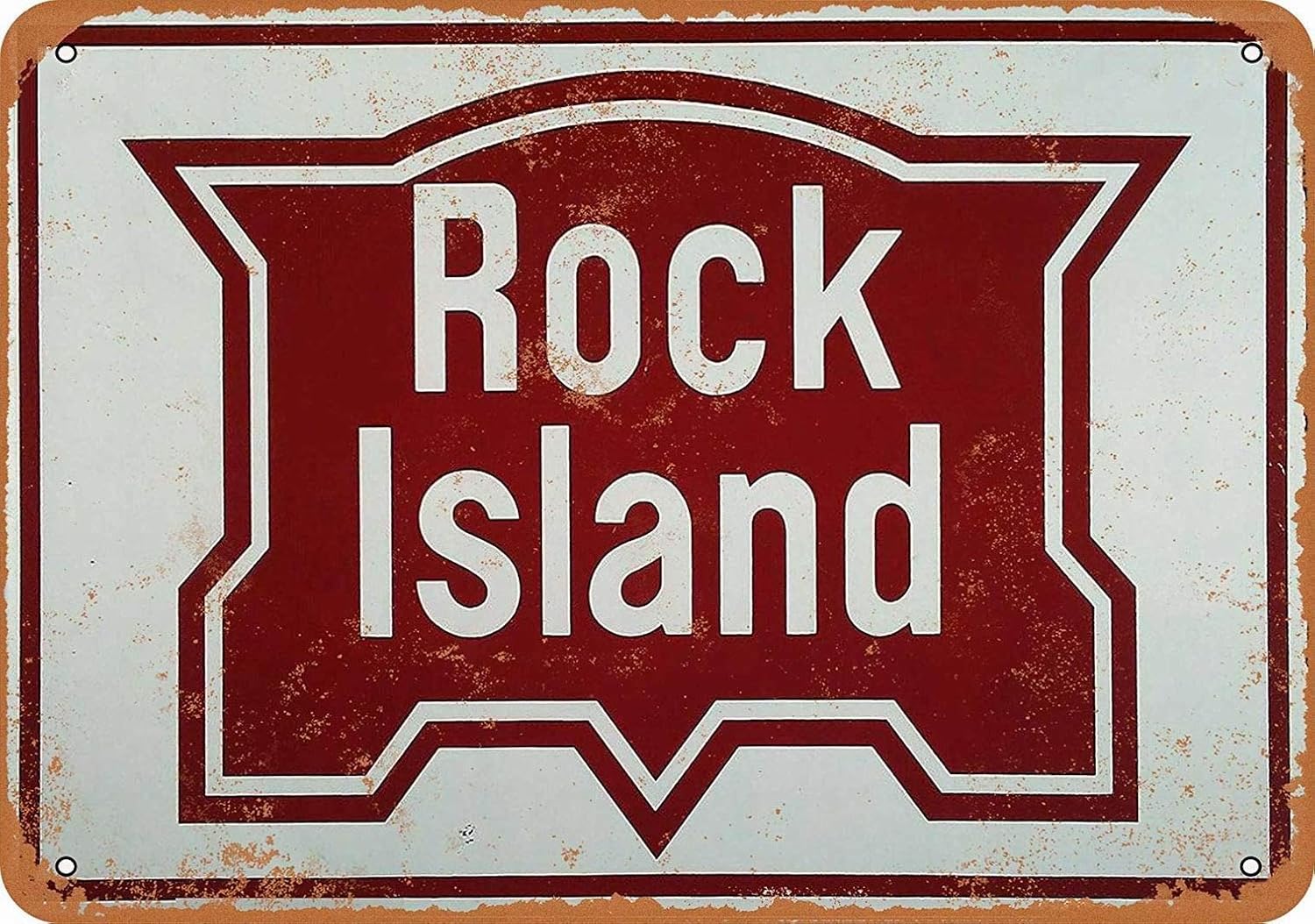 Metal Tin Sign For Rock Island Railroad Vintage Wall Decor Home Decor 20x30cm(7.8x11.8inch)