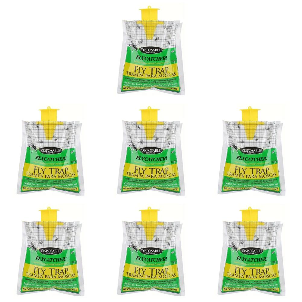 Hanging Fly Trap Bag with Fly Bait Disposable Fly Catcher Bag Non-Toxic Flies Trap Fly Trap Catcher Bag for Outdoor Garden Farm