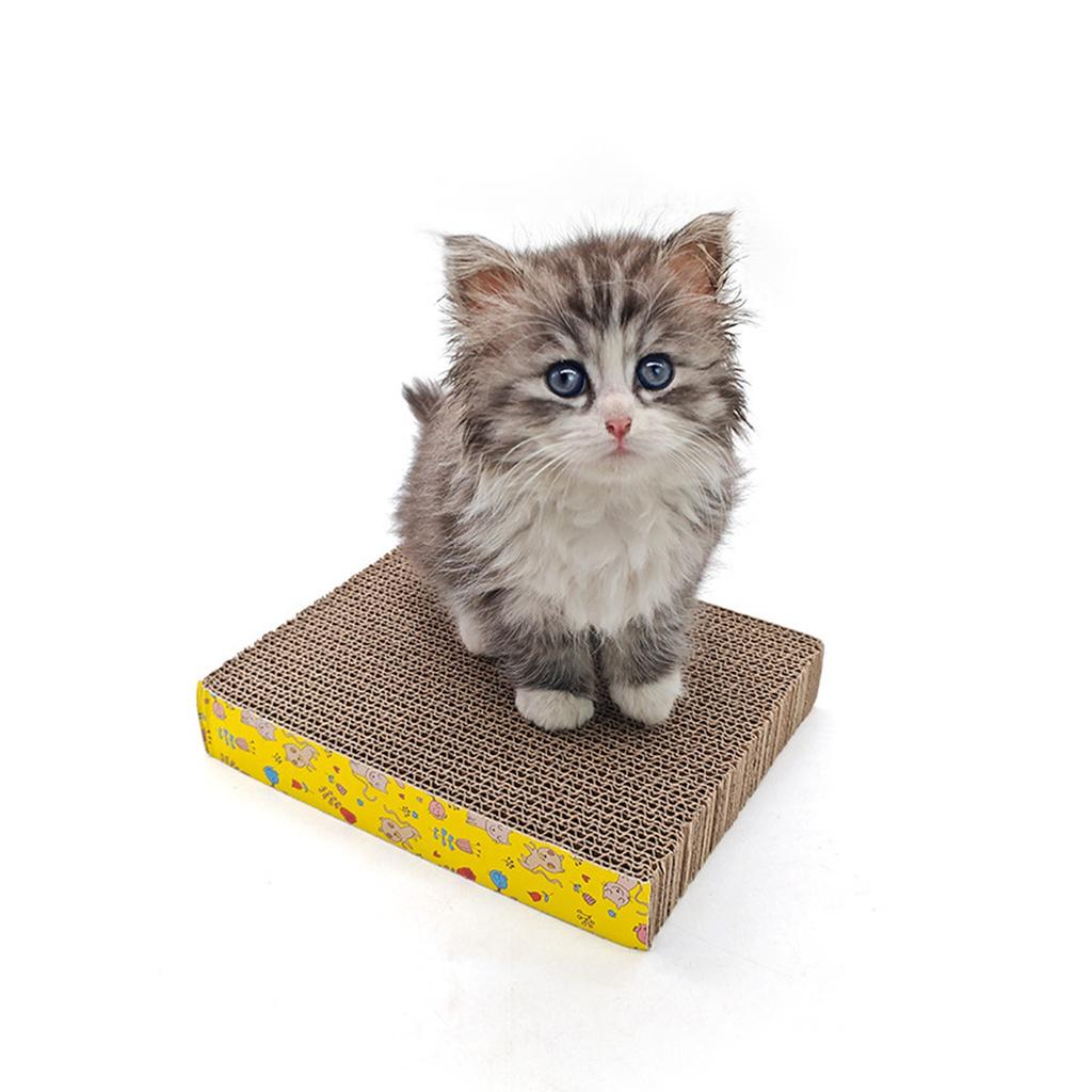 Cartone Ondulato Tiragraffi Tappetino Tiragraffi Letto Giocattolo per Gatti