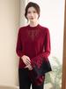 Stylish Autumn-Winter Knit Cardigan Set for Middle-Aged and Elderly Women