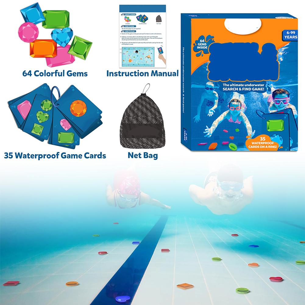 Kids Diving Game Toys Skillmatics Pool Toys Underwater Diving Game Seek & Splash Sinking Toy Water Sports Toy Pool Accessories