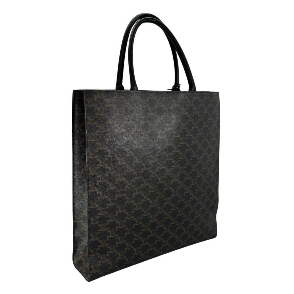 CELINE Vertical Cover Large Tote Bag Brown unisex used