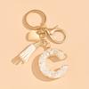 Hot-selling Epoxy Initials Love Tassel Keychain Bag Ornament Buckle Pendant Car Jewelry Clothing Accessories