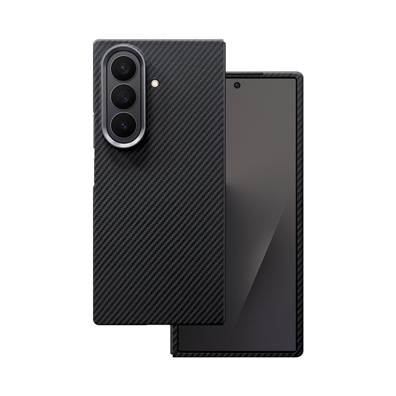 Applicable To Samsung Zfold7 Kevlar Mobile Phone Case Carbon Fiber Fold7 Magnetic Mobile Phone Case Anti-drop Protective Case